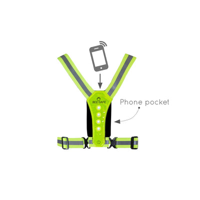 Led Harness USB Phone Pocket - Vest (7006032756818)